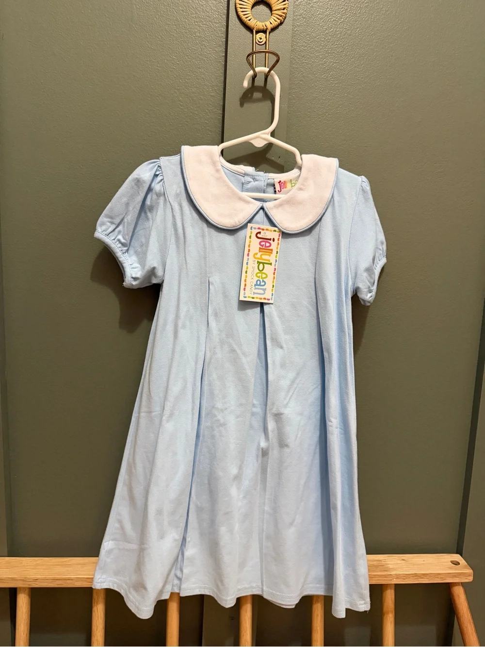 Jelly Beans Light Blue Peter Pan Collar Kids Dress